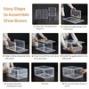 Amllas 12 Pack Clear Shoe Boxes Stackable,Shoe Storage Boxes for
