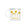 Fabulous Emaillierter Metallbecher 284ml Narzisse Blumen Minimalistisch Schick Garten Liebe