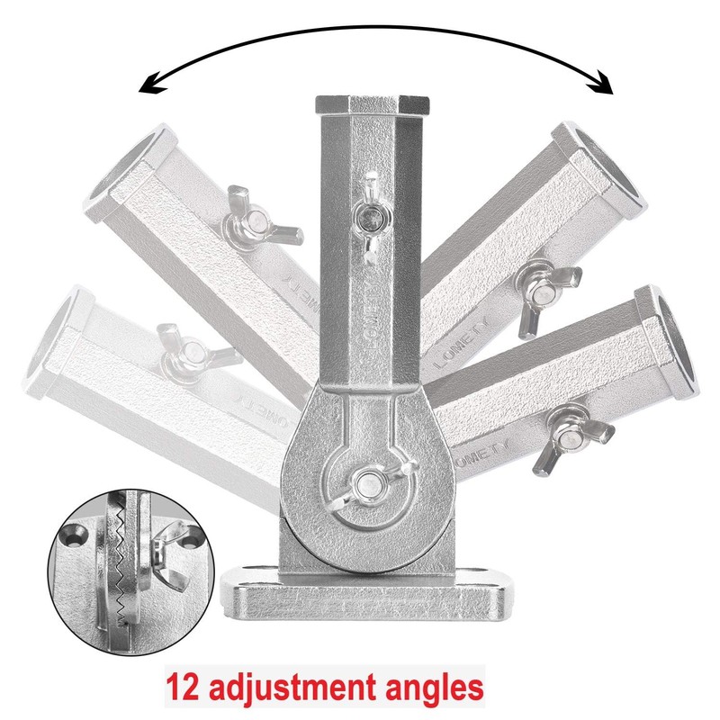 LOMETY Stainless Steel Flag Pole Holder Heavy Duty Multi-Position Flag