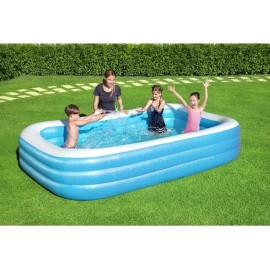 Bestway H2OGO 10' x 6' x 22" Deluxe Rectangular Family Pool - Blue