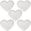 5Pcs Heart Epoxy Molds 4 Inch Resin Heart Shape Coaster