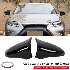 Gloss Black M Style Side Mirror Cover Caps For Lexus IS200 300 350 450 2014-2020