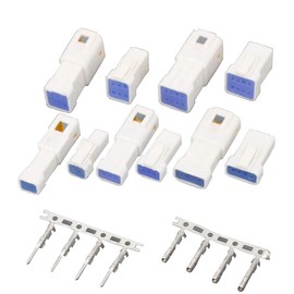 5 Sets Automotive Connectors 06T-JWPF-VSLE-S and 06R-JWPF-VSLE-S 6 Pin Waterproof Connectors Male and Female