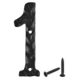 sourcing map House Address Number, 5.5 Inch Cast Iron Vintage Wall Number 1 Outside Numbers for Home Street Office Mailbox Sign, Black