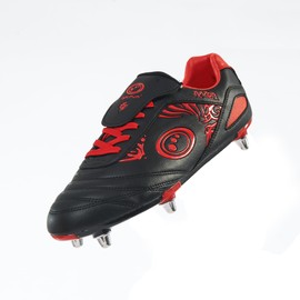 Optimum Boys Razor Rugby Boots – Black - Red, size: 33 EU