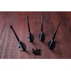 Craftsman Road Vintage Cast Iron Wall Hooks (Black Texture Finish,