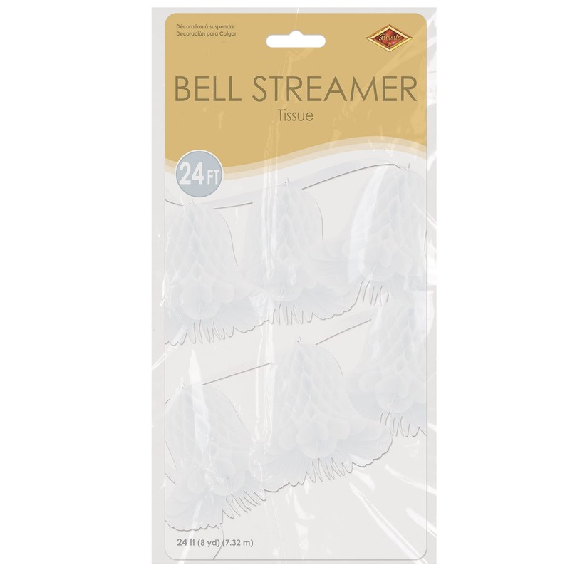 Tissue Bell Streamer (white) Party Accessory (1 count) (1/Pkg)