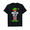 Biker Elf Family Matching Group Funny Christmas T-Shirt