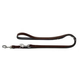 HUNTER Softie Art-Nubuk Nickel Training Lead Rope, 20 x 200 cm, Large, Brown/Nappa Black
