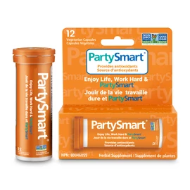 Himalaya PartySmart, 12 Vegetarian Capsules, Provides Antioxidants, Non-GMO, Plant-based, 250 mg, 1 Pack