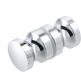Shower Door Handle Bathroom Door Knob Shower Screen Knob Glass Door Knob,1Pc Round Chrome Glass Door Handle Pull Handle Knob,Double Side Glass Door Knob,Shower Screen Handle Bathroom Door Handle Knob