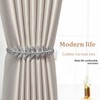 Curtain Tiebacks, Metal Leaves Curtain Holdbacks Adjustable Curtain Straps Curtain