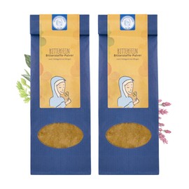 HILDEGARDS LADEN Bitterfein Kr?uterbitter-Pulver | nach Hildegard von Bingen | Fastenbegleiter | Doppelpack | Bitterstoffe aus 13 Pflanzen | Vor jedem Essen | 100g - Pulver fr ca. 33 Tage