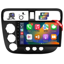 Car Stereo Radio for Honda Civic 2001 2002 2003 2004 2005, Wireless Carplay Android Auto, 9 inch Screen for Civic, GPS Navigation,Bluetooth,FM,SWC,Backup Camera, 2G+32G (Fit for Honda Civic 2001-2005)