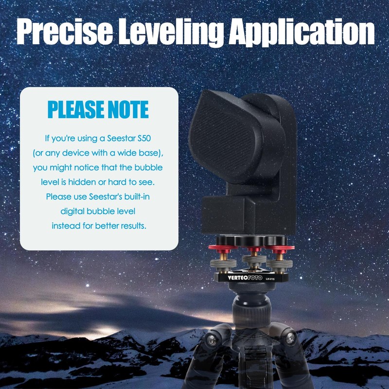 VERTECFOTO 【Upgraded+】 Tripod Leveling Base :Support 1/4" and 3/8" Both
