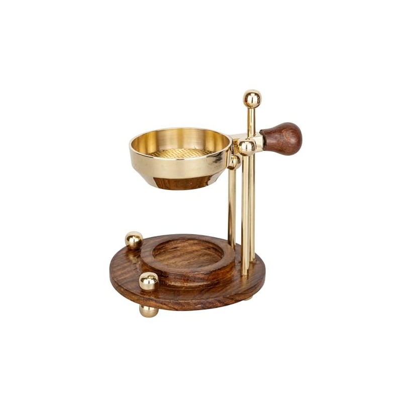 LivuX Wood & Brass Incense Burner - Adjustable Incense Burner