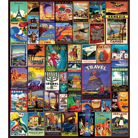White Mountain Puzzles Travel The World - 500 Piece Jigsaw Puzzle