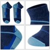 SAMSOX 2-Pair Merino Wool Running Socks, Blue L