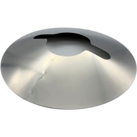 Naokin Metal Round Lantern Shade for Camping Oil Lanterns Flat Reflector Oil Lamp (Medium), Crutto Type, Foldable, Lightweight, Silver