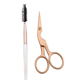 Tweezerman Rose Gold Brow Shaping Kit, Scissors & Brush (Set of 2)