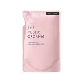 The Public Organic Body Soap Refill, Super Positive, 13.5 fl oz (400 ml), Amino Acid, Aroma, Essential Oil, Made in Japan