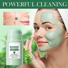 2 Pack Mugwort Clay Mask Stick, Mugwort Acne Face Masks Skincare, Organic Clay Face Mask Stick, Mugwort Mud Mask Stick, Green Mask Stick, Blackhead Remover, Shrink Pores