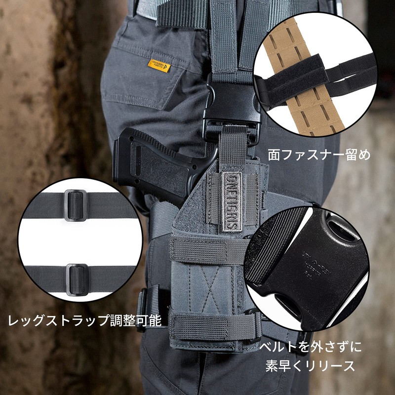 OneTigris Leg Holster Platform Mag Pouch Carrier Panel Molle Nylon