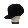 CRAGGI Baker Boy Hat Newsboy Cap Cord Black Ladies Hat