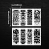 CIEMODA Tiki Tribe Stencils, 8 Pcs Totems Face Stencil,Plastic Stencils