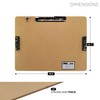 11x17 Inch Ledger Hardboard/Clipboard with 3 Lever Operated Clips and