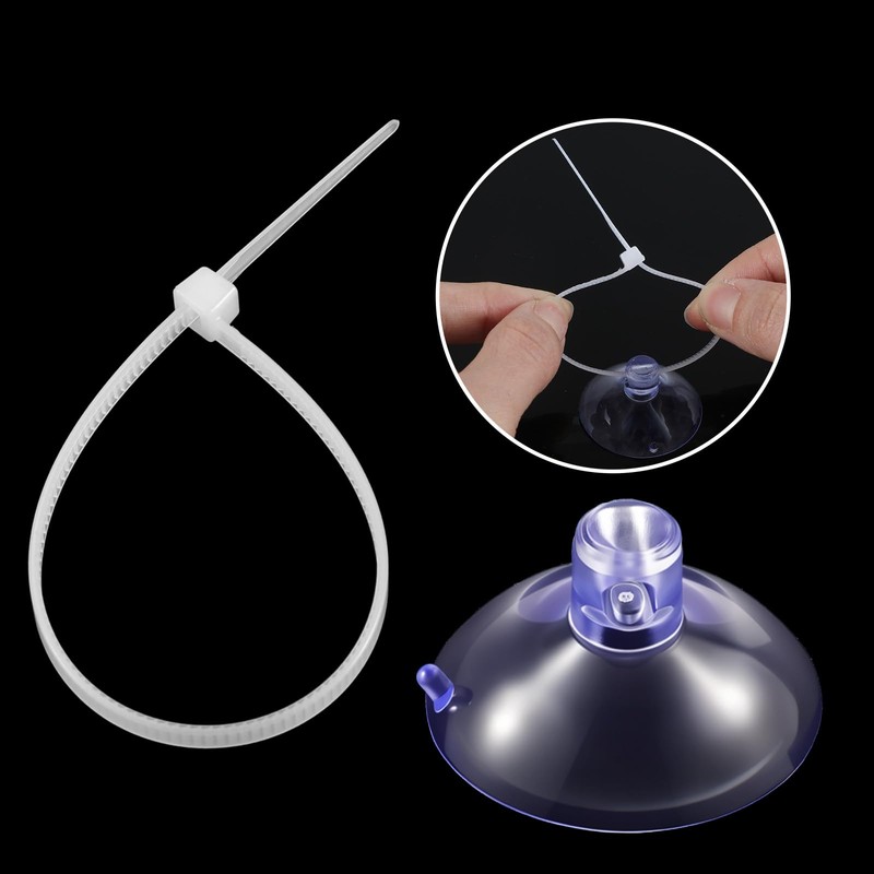 RAHHLIZS 30 Pcs Aquarium Suction Cups with 30 Pcs Adjustable