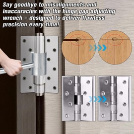 chuangzhi Hinge Gap Adjustment Tool–Door Hinge Tool Door Hinge Adjustment Tool,Heavy-Duty Door Hinge Repair Kit for Precise Door Hinge Alignment (14mm-19mm,23mm-25mm (Silvery))