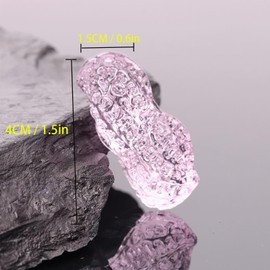 HunterBee 5Pcs Fake Peanut Shell Craft Decor Lifelike 3D Nut Acorn Figurines for Thanksgiving Party Favors, Bowl Paperweight Gift