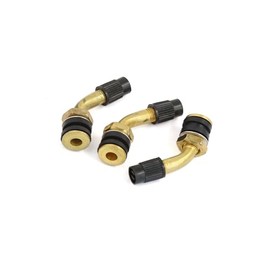 Motoforti Brass Angled Tubeless Tire Valve Stem 3pcs for Moped Scooter Motorbike Long-Lasting