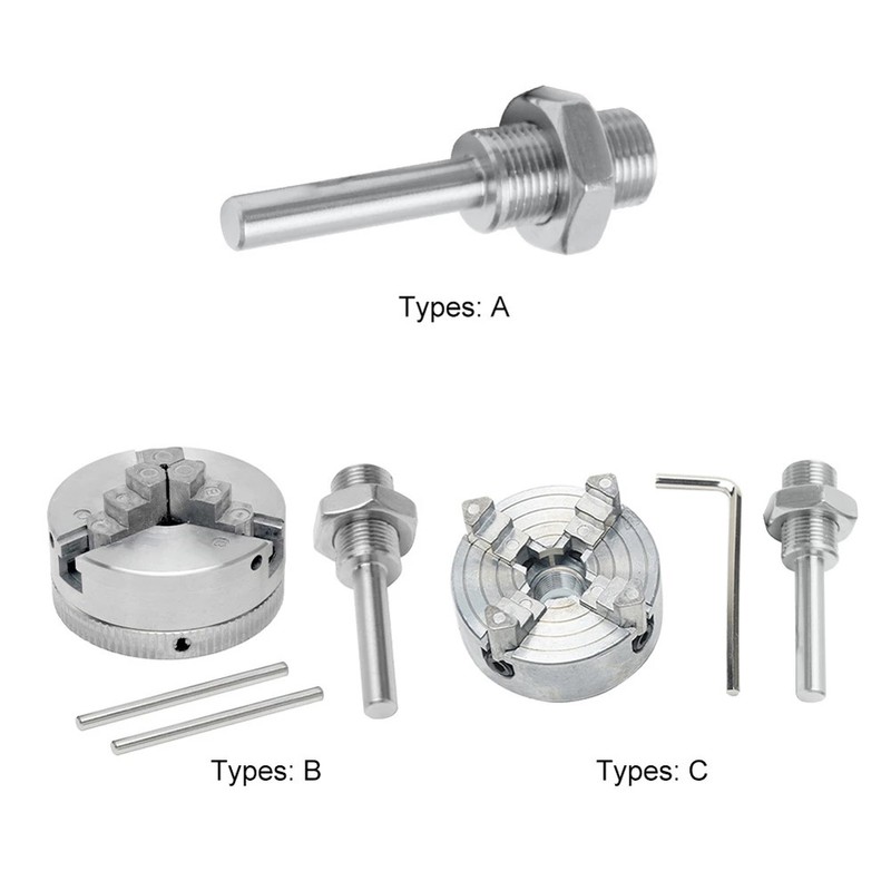 Zinc Alloy 4-Jaw Chuck Connecting Rod Self Centering Wood Turning