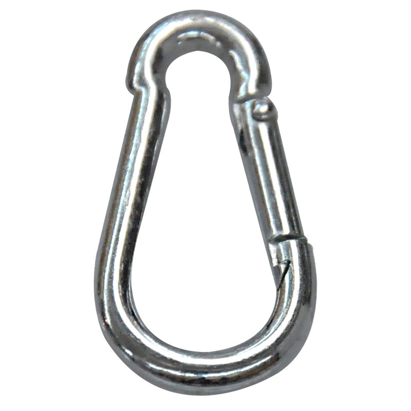 Boxcute 4x40mm Zinc Plated Steel Carabiner Snap Hook (Pack of