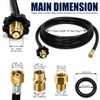12FT Propane Weed Burner Torch Hose G3/8"-19 Left Hand Thread