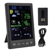 Weather Stations Wireless Indoor Outdoor Color Display Black 3 Channels