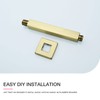 Brushed Gold Shower Arm with Flange 6 Inch Straight Stainless
