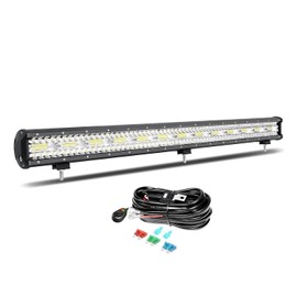 Willpower 37 Inch 94 cm 780 W LED Work Light Bar with Wiring Harness 12 V LED Headlight IP67 Waterproof for Off-Road Car Tractor Additional Headlight Reversing Light Bar
