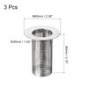 Uxcell 3Pcs Bathroom Sink Strainer, Fit for 1.42"-2" Drain Hole,