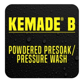 Kemade B Powdered Presoak/Pressure Wash Detergent, Heavy Duty Alkaline Powder Presoak and Pressure Wash Detergent, Designed for Self Service and In-bay Touchfree/Frictionless Washes, 50 lbs.