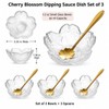 Sakura Shape Clear DipClear Blossom Glass Dip Bowls 6 Pcs
