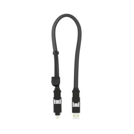 Rolling Square inCharge XL Charging/Data Transfer Cable, 30 cm Length, Black