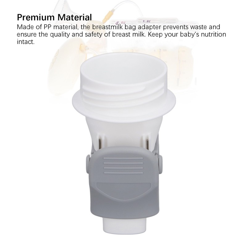 2Pcs Breastmilk Storage Bag Adapter Portable Convenient Use Wide Mouth