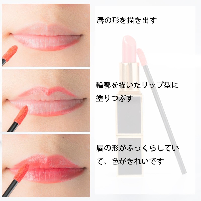 ALLVD Disposable Lip Brushes 100pcs Portable Disposable Lip Brush Hollow