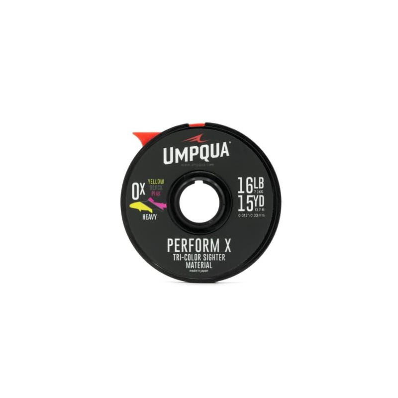 Umpqua Sighter-Tippet, Two Tone Heavy 02X, Pink/Yellow, 15YD