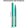 Erinde Delineador Líquido Waterproof, Larga Duración & Alta Pigmentación,#D06 Azul