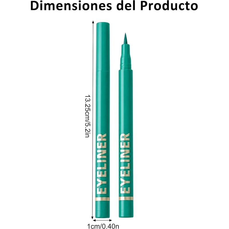Erinde Delineador Líquido Waterproof, Larga Duración & Alta Pigmentación,#D06 Azul