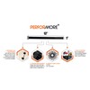 Performore Heavy-Duty Adjustable Nylon Cinch Straps | 12-Pack Durable Hook-and-Loop